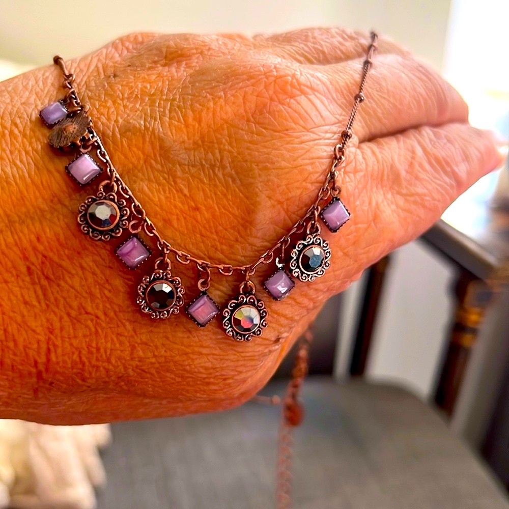 Lia Sophia Vintage Violet Necklace 18”
